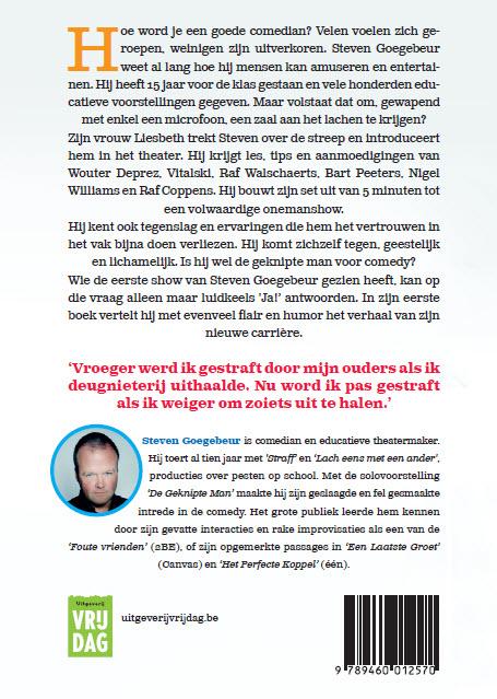 De geknipte man voor comedy, mijn eerste show achterkant