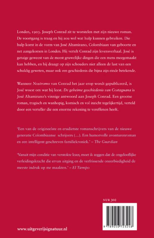 De geheime geschiedenis van Costaguana achterkant