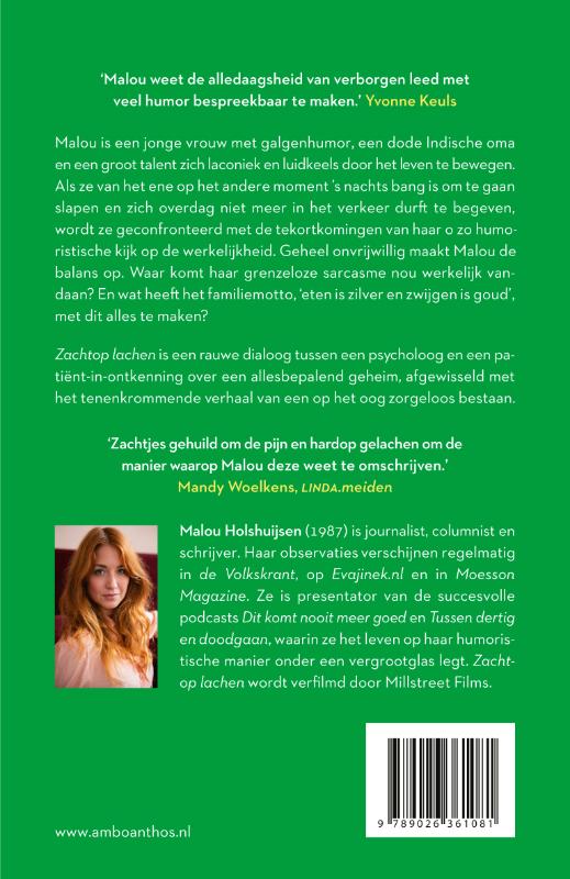 Zachtop lachen achterkant