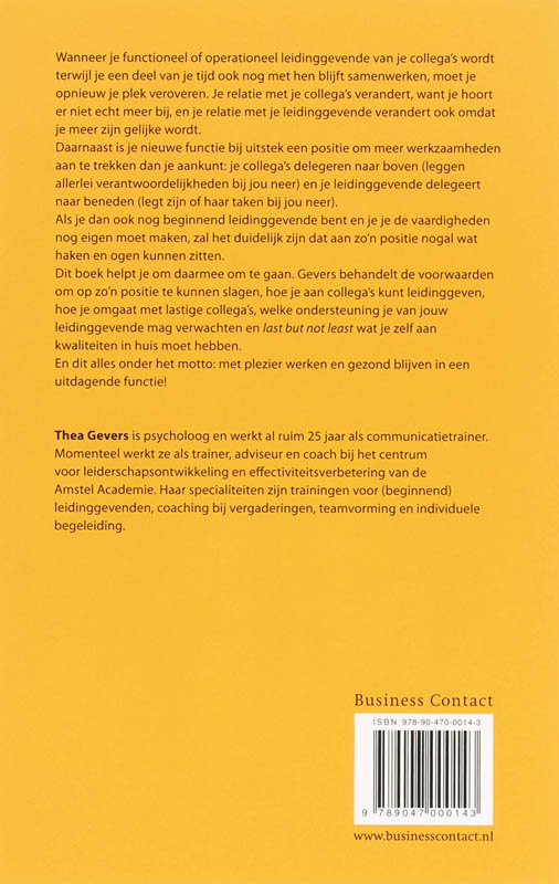 Dirigeren en meespelen achterkant