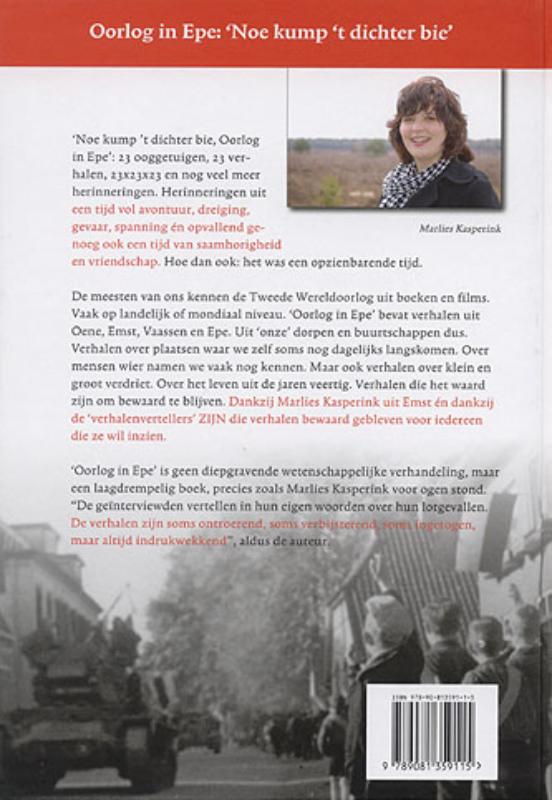 'Noe kump 't dichter bie' Oorlog in Epe achterkant