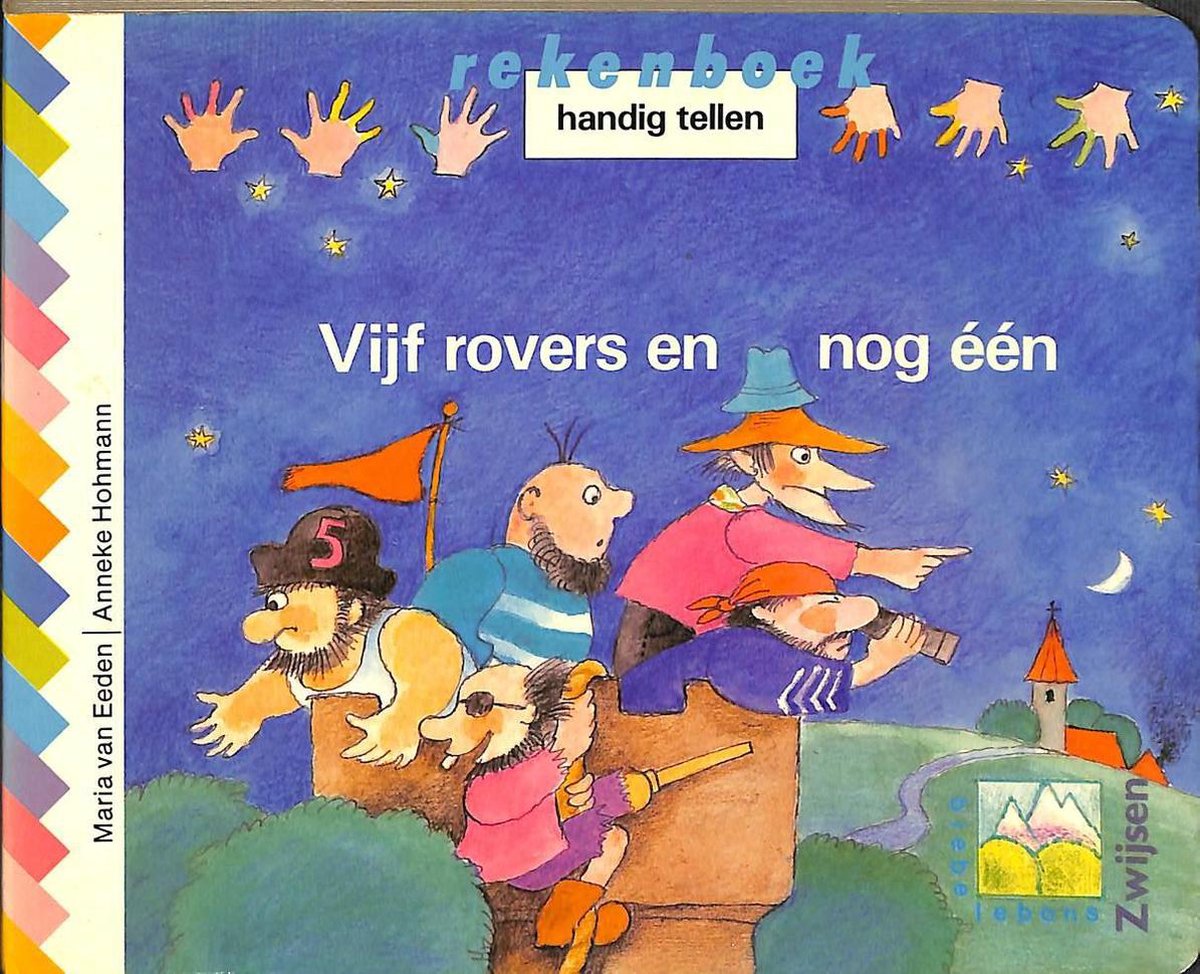 Biebelebons rekenboek handig tellen. Vijf rovers en nog één