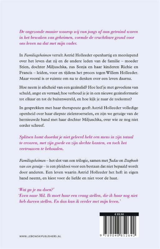 Familiegeheimen / De Holleeder trilogie / 3 achterkant