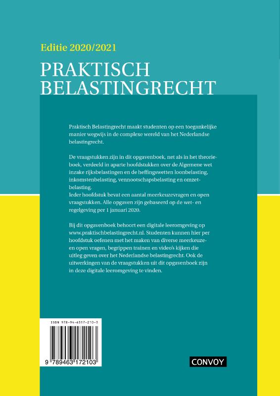 Praktisch Belastingrecht 2020/2021 Opgavenboek achterkant