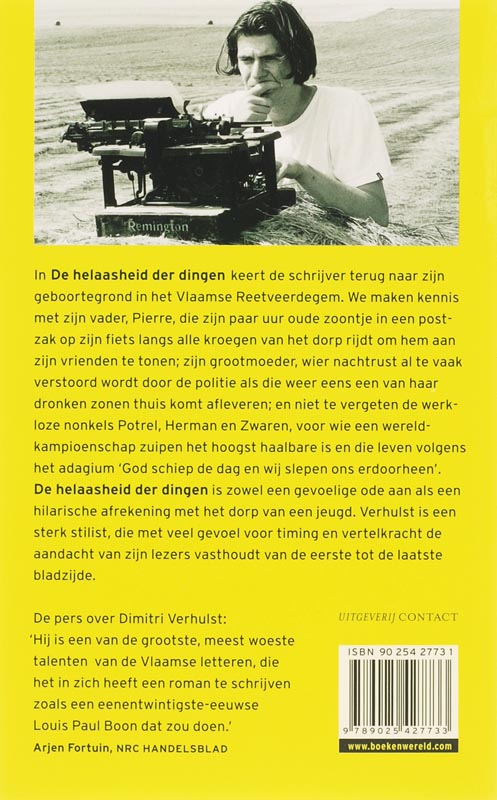 De helaasheid der dingen achterkant