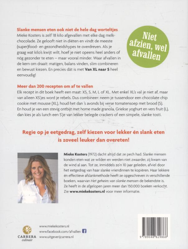 Van XL naar S achterkant