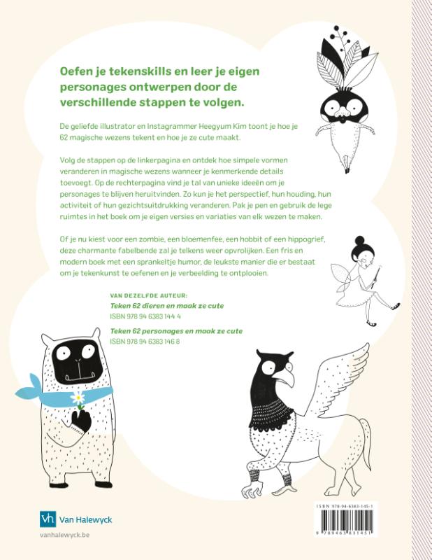 Teken 62 magische wezens en maak ze cute achterkant