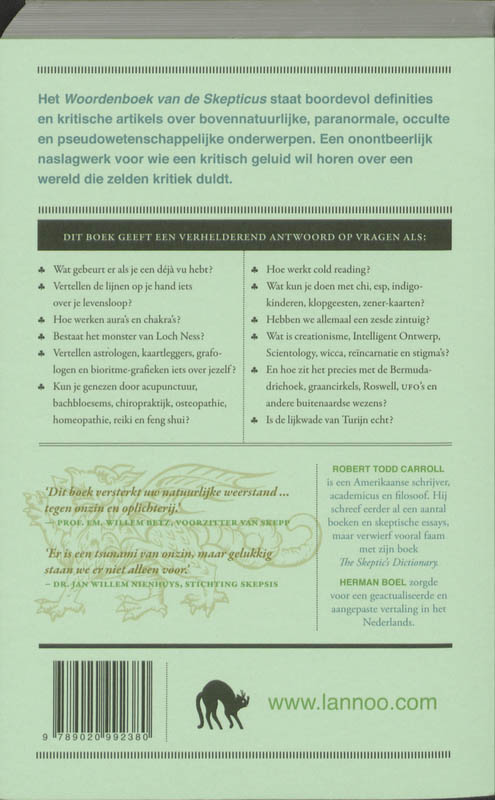 Het Woordenboek Van De Skepticus achterkant
