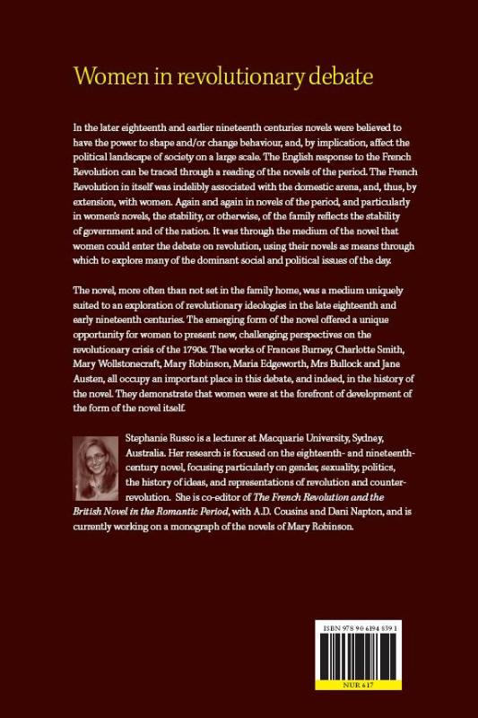 Women in Revolutionary Debate: Female Novelists from Burney to Austen achterkant