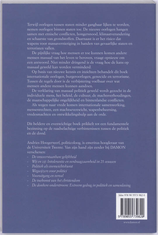 De Politiek En De Dood achterkant