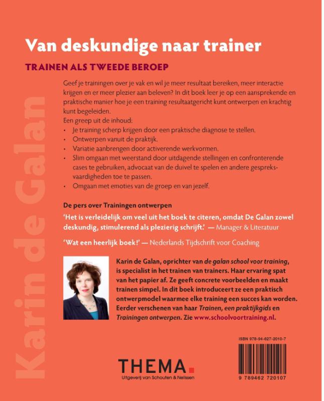 Van deskundige naar trainer achterkant