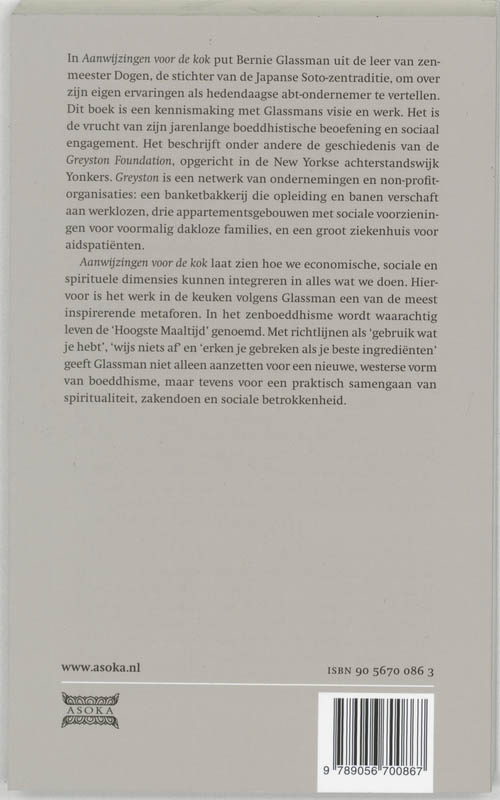 Aanwijzingen voor de kok achterkant