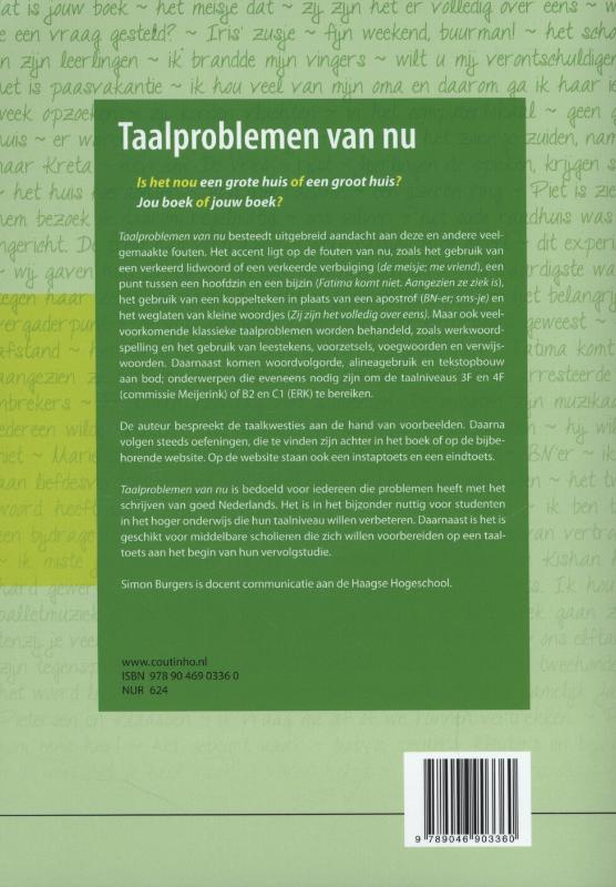 Taalproblemen van nu achterkant