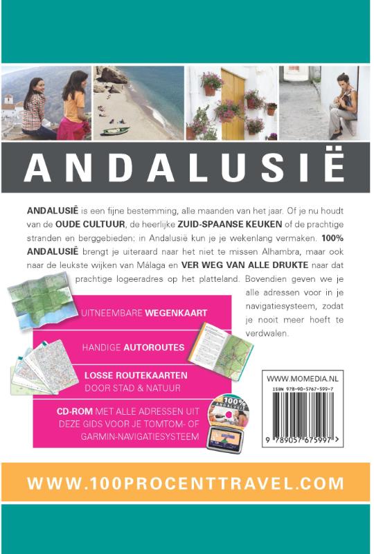 100% Andalusië / 100% regiogidsen achterkant