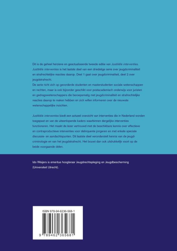 Justitiële interventies / Boom studieboeken criminologie achterkant