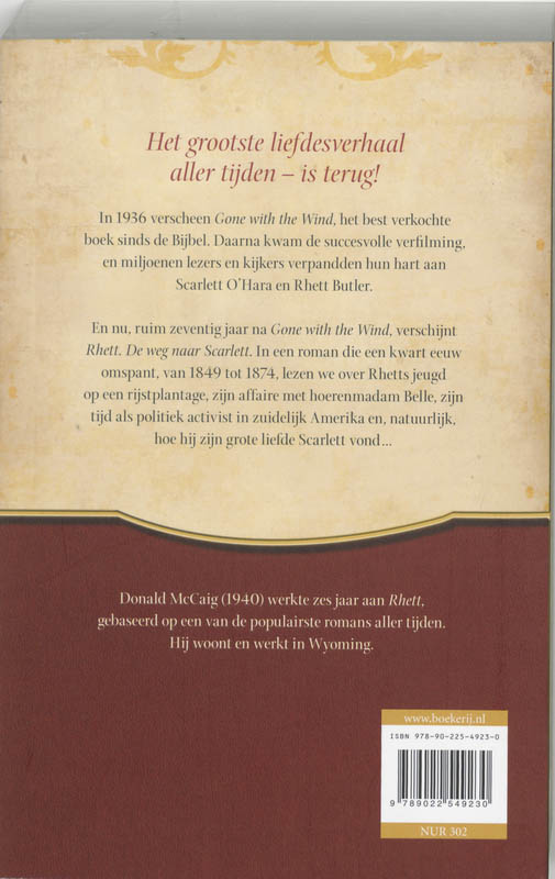 Rhett- De Weg Naar Scarlett achterkant