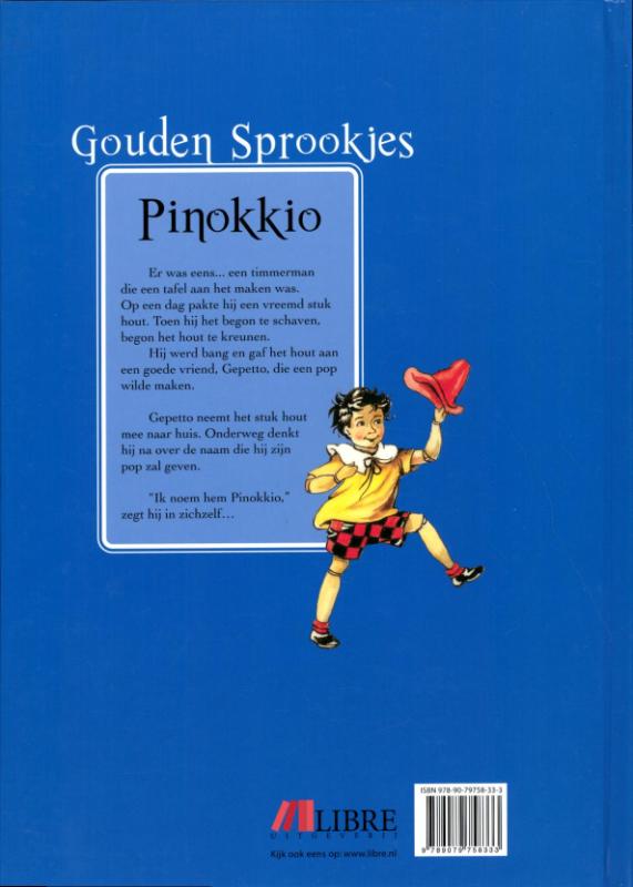 Pinokkio / Gouden Sprookjes achterkant