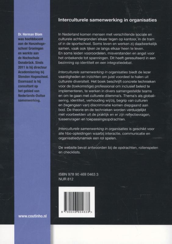 Interculturele samenwerking in organisaties achterkant