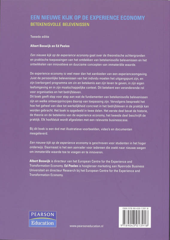Een nieuwe kijk op de Experience Economy + CD-ROM achterkant