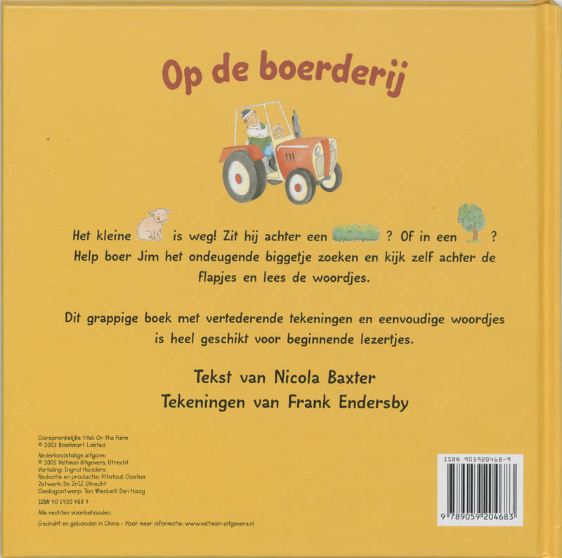 Op de boerderij achterkant