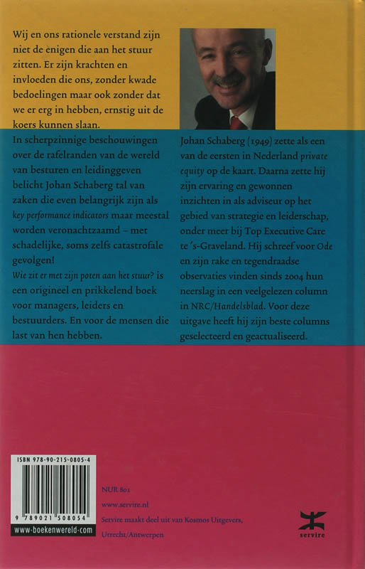 Wie zit er met zijn poten aan het stuur? achterkant