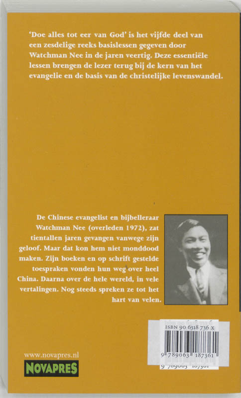 Basislessen 5 Doe alles tot eer van God achterkant