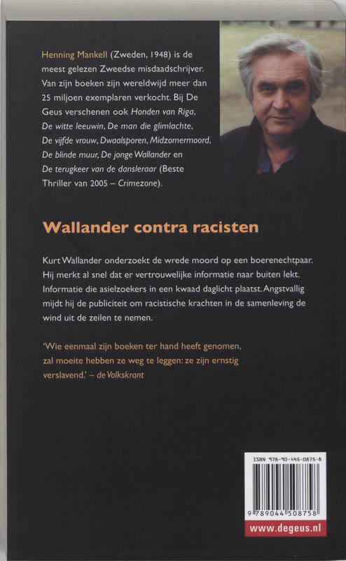 Moordenaar Zonder Gezicht achterkant