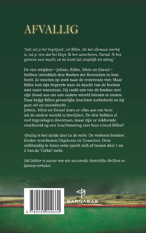 Afvallig / De verloren boeken / 3 achterkant