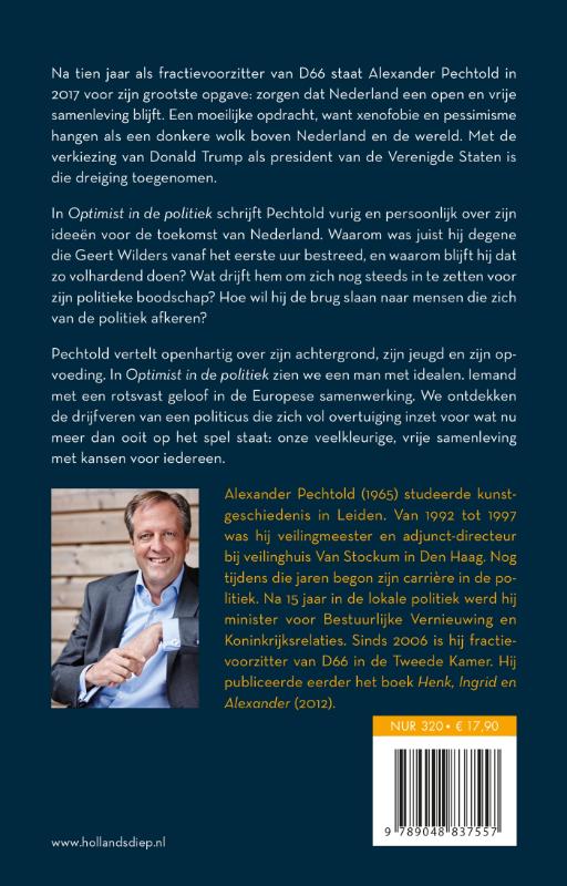 Optimist in de politiek achterkant