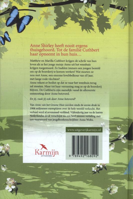 Anne van het Groene Huis achterkant