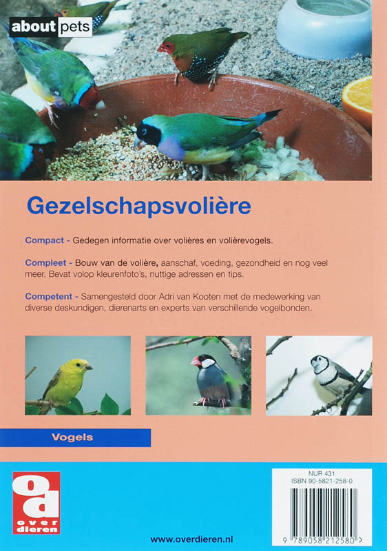 Gezelschapsvolière / Over Dieren / 199 achterkant
