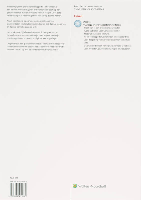 Rapport Over Rapporteren achterkant