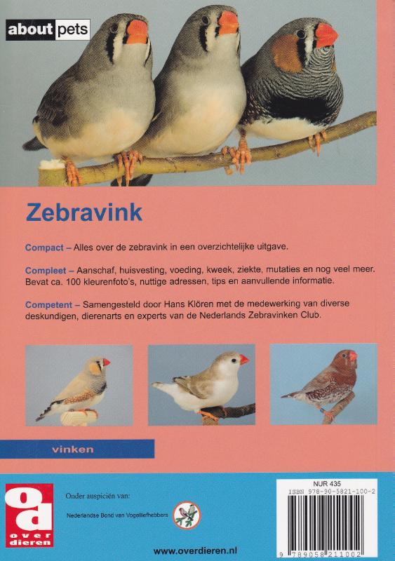 De zebravink / Over Dieren / 095 achterkant