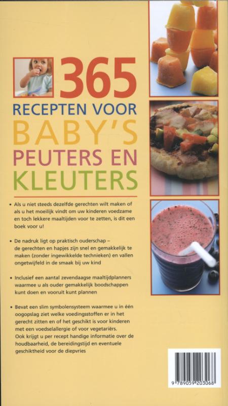 365 recepten voor baby's, peuters en kleuters achterkant