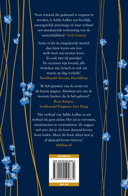 Het onzichtbare leven van Addie LaRue achterkant