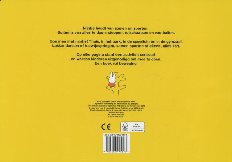 springen, spelen en sporten met nijntje achterkant