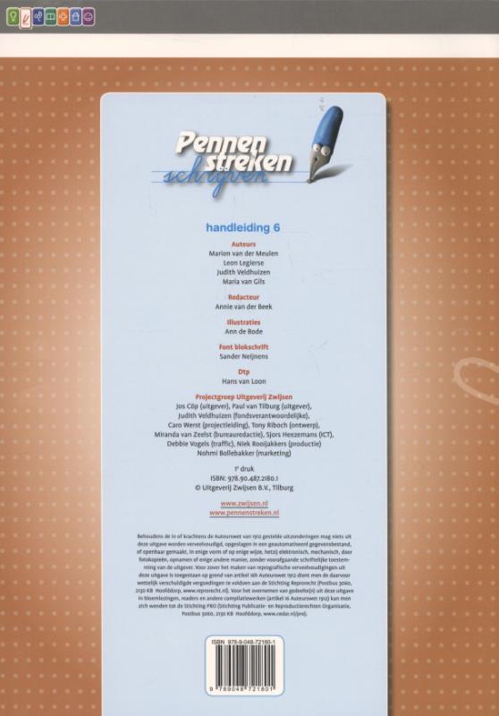 Pennenstreken schrijven 5B Handleiding achterkant