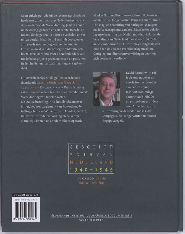 Geschiedenis van Nederland 1940 - 1945 achterkant