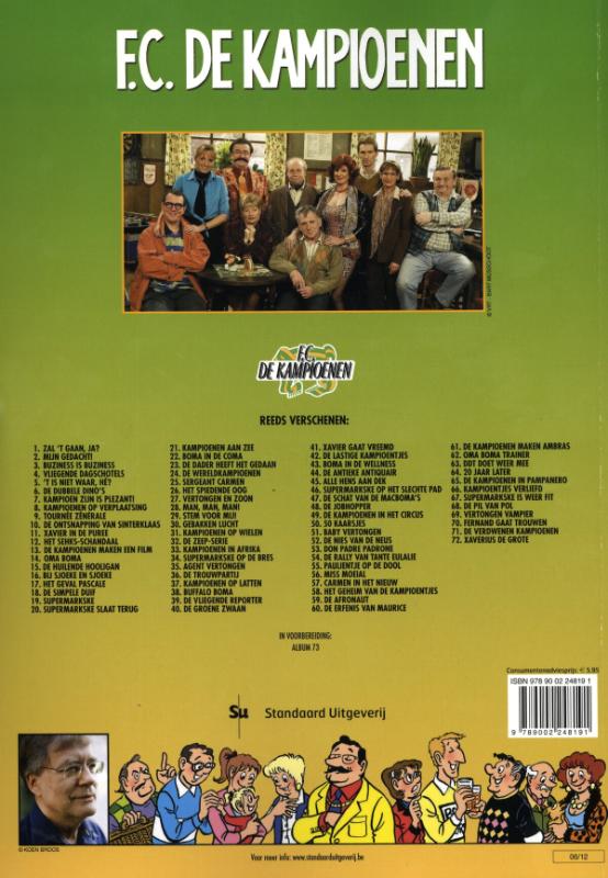 Xaverius de grote / F.C. De Kampioenen / 72 achterkant