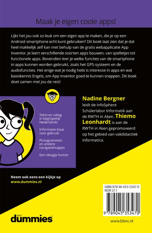 Apps maken voor kids voor Dummies / Voor Dummies achterkant