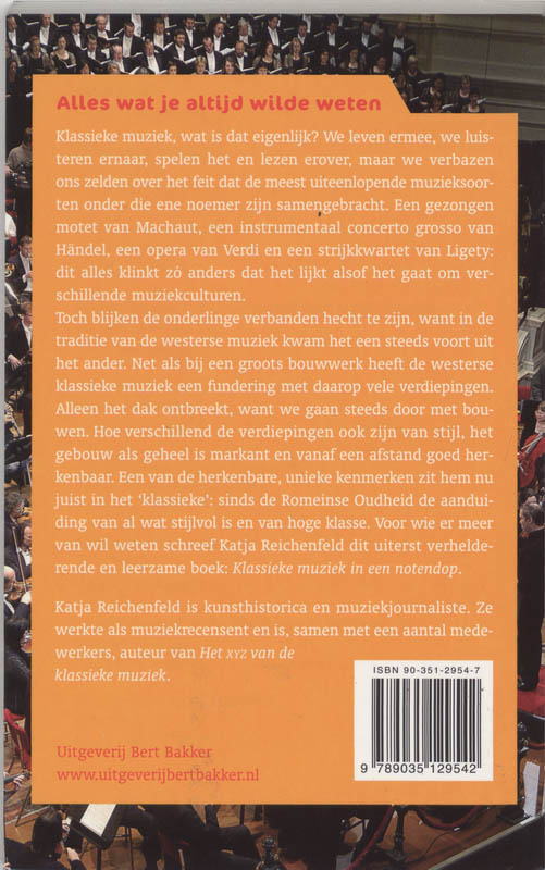 Klassieke Muziek In Een Notendop achterkant