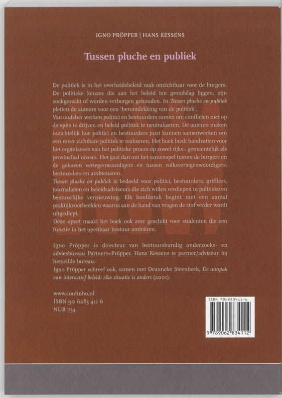 Tussen Pluche En Publiek achterkant