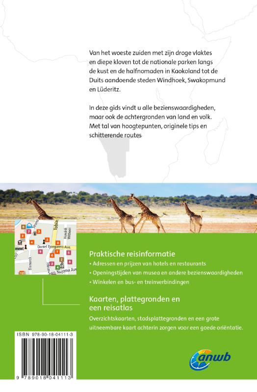 Namibië / ANWB wereldreisgids achterkant