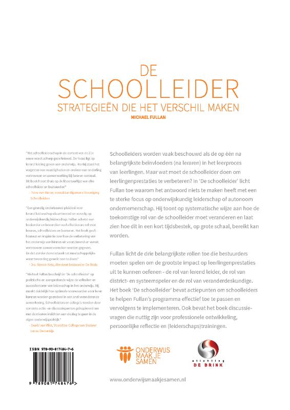 De schoolleider achterkant