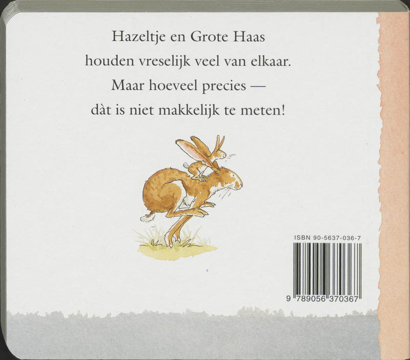 Raad eens hoeveel ik van je hou Karton achterkant