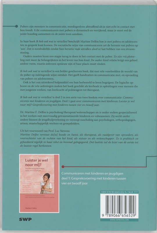 Ik heb ook wat te vertellen! / Communiceren met kinderen en jeugdigen / 2 achterkant