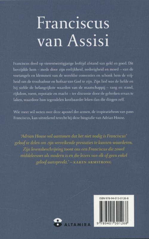 Franciscus van Assisi achterkant