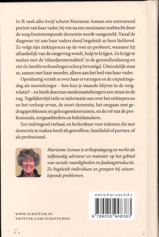 Ik raak alles kwijt achterkant