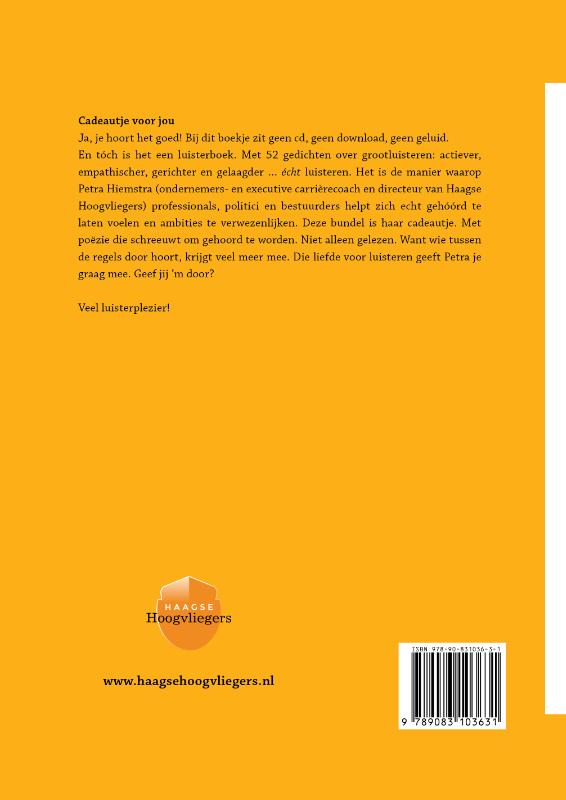 LuisterLiefde / Haagse Hoogvliegers / 4 achterkant