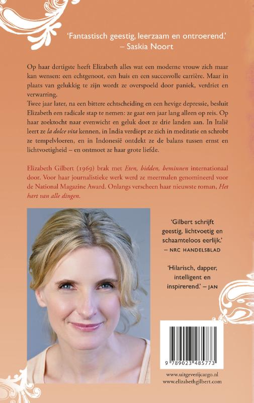 Eten, bidden, beminnen achterkant